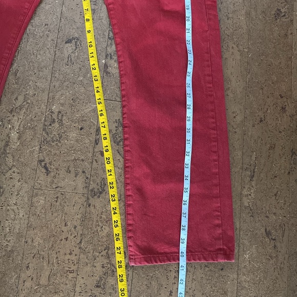 Vintage Guess Women’s button down red jeans! Straight/boots! High rise! Size 36 - Picture 15 of 17